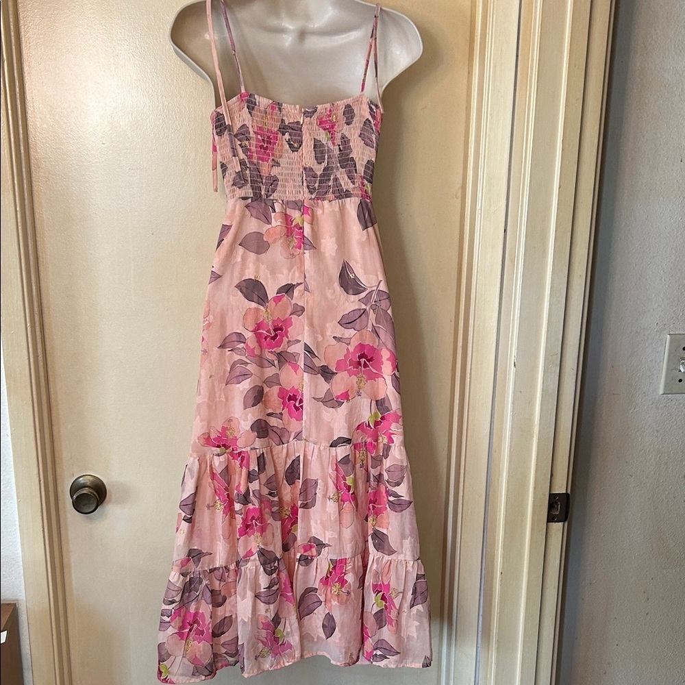 Lulu's Pink and Purple Floral Maxi Dress size M - Picture 7 of 13